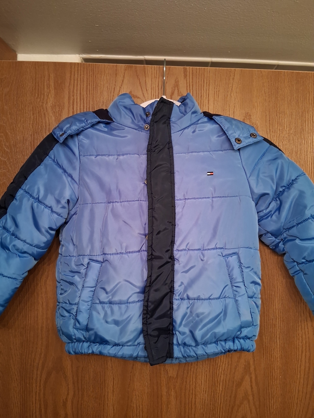 Tommy Hilfiger Light Blue and Navy Kids Puffer Jacket
